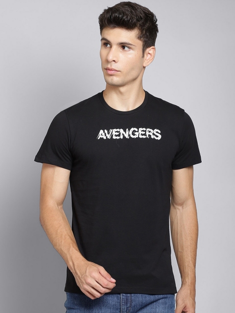 Free Authority Men Black Iron Man Pure Cotton T-shirt