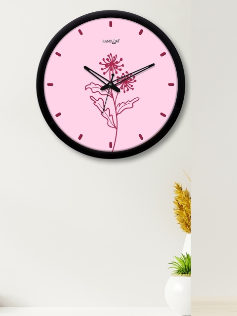 RANDOM Pink Printed Contemporary Wall Clock