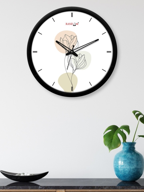 RANDOM White Printed Contemporary Wall Clock