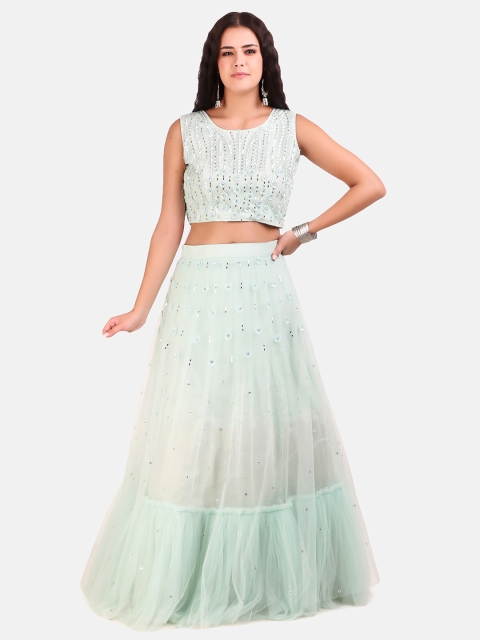 Grancy Sea Green & White Embroidered Sequinned Ready to Wear Lehenga & Blouse With Dupatta
Grancy Sea Green & White Embroidered Sequinned Ready to Wear Lehenga & Blouse With Dupatta