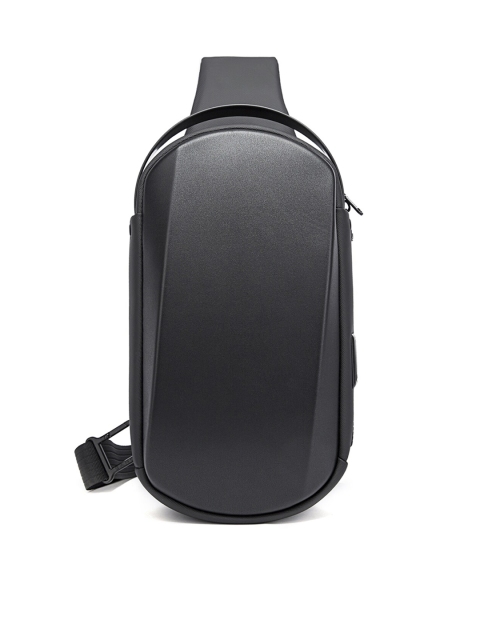 BANGE Unisex Black Backpack with USB Charging Port