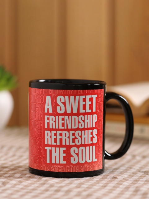 Ferns N Petals Black & White Printed Ceramic Matte Mugs