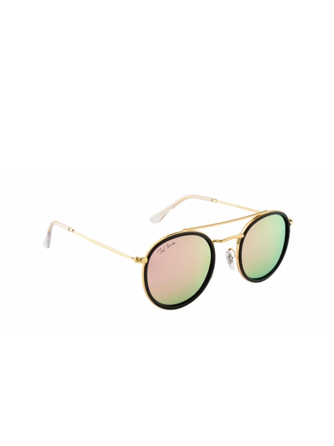Ted Smith Unisex Pink Lens & Gold-Toned Oval Sunglasses with Polarised Lens TSO-P0915_C1
Ted Smith Unisex Pink Lens & Gold-Toned Oval Sunglasses with Polarised Lens TSO-P0915_C1