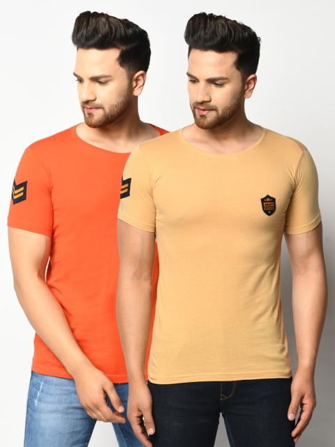 ELEGANCE Men Multi 2 Applique T-shirt