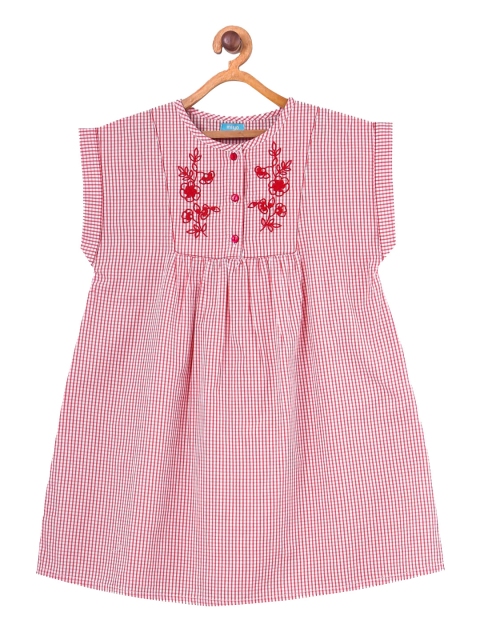 Miyo Red Striped A-Line Dress
