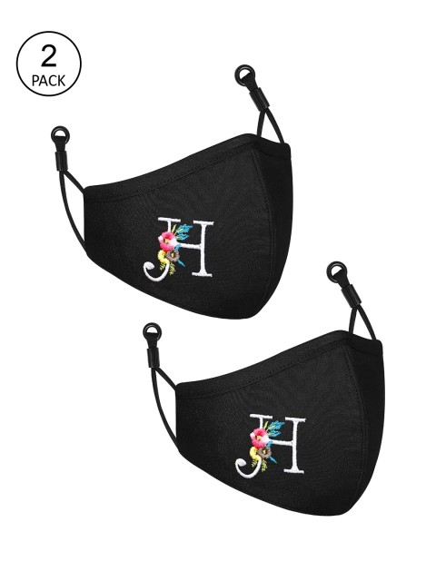 CENWELL Adult Pack Of 2 Black & White Embroidered 6-Ply Pure Cotton Reusable Cloth Masks
CENWELL Adult Pack Of 2 Black & White Embroidered 6-Ply Pure Cotton Reusable Cloth Masks