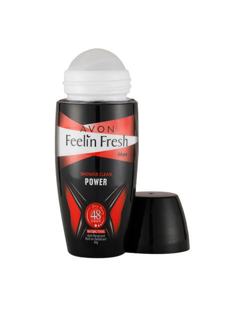 Avon Feelin Fresh Men Shower Clean Power Anti-Bacterial Roll-On Deodorant- 40gm, Black
Avon Feelin Fresh Men Shower Clean Power Anti-Bacterial Roll-On Deodorant- 40gm, Black