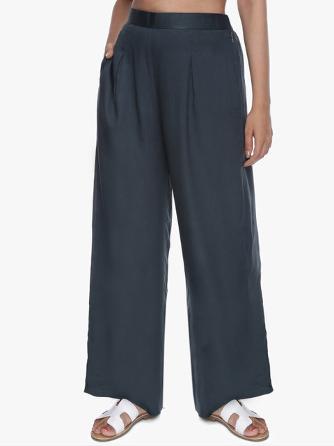 Scarves & Glitters Women Charcoal Palazzos 
Scarves & Glitters Women Charcoal Palazzos