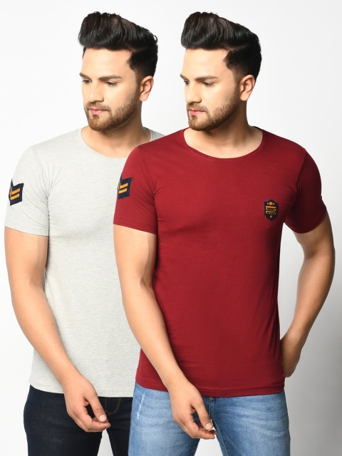 ELEGANCE Men Multi 2 Applique T-shirt