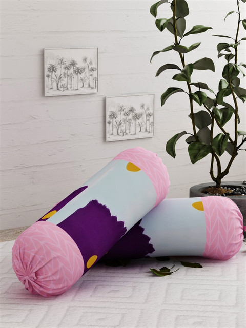Salona Bichona Set Of 2 Pink & Blue Printed Cotton 144 TC Bolster Covers
Salona Bichona Set Of 2 Pink & Blue Printed Cotton 144 TC Bolster Covers