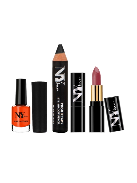 NY Bae Makeup Combo (Corset Eye Shadow Pencil, Nude Matte Lipstick, Orange Nail Enamel), Multi
NY Bae Makeup Combo (Corset Eye Shadow Pencil, Nude Matte Lipstick, Orange Nail Enamel), Multi