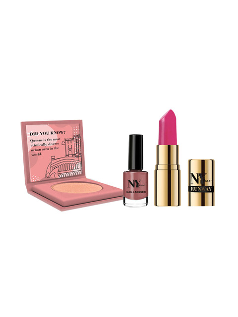 NY Bae Multicoloured Makeup Kit - Pink Eyeshadow, Brown Nail Enamel, Pink Lipstick, Multi
NY Bae Multicoloured Makeup Kit - Pink Eyeshadow, Brown Nail Enamel, Pink Lipstick, Multi