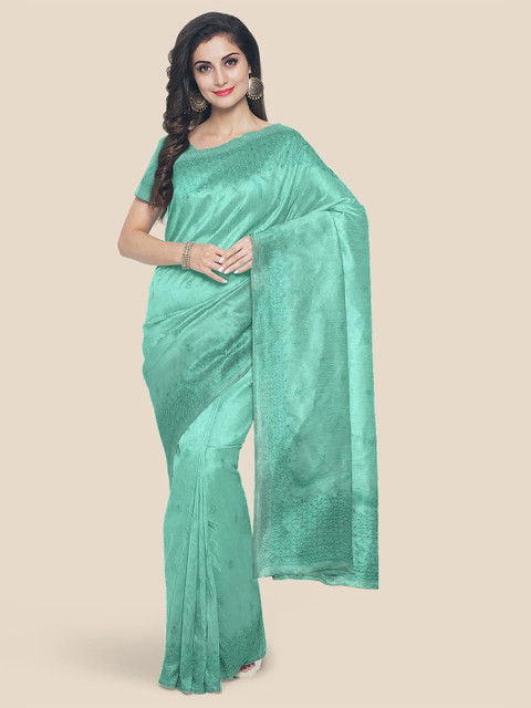 Kalamandir Turquoise Blue Ethnic Motifs Embroidered Silk Blend Heavy Work Saree
Kalamandir Turquoise Blue Ethnic Motifs Embroidered Silk Blend Heavy Work Saree