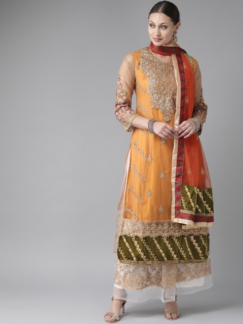 Ishin Women Beige & White Ethnic Motifs Embroidered Kurta with Palazzos & With Dupatta
Ishin Women Beige & White Ethnic Motifs Embroidered Kurta with Palazzos & With Dupatta