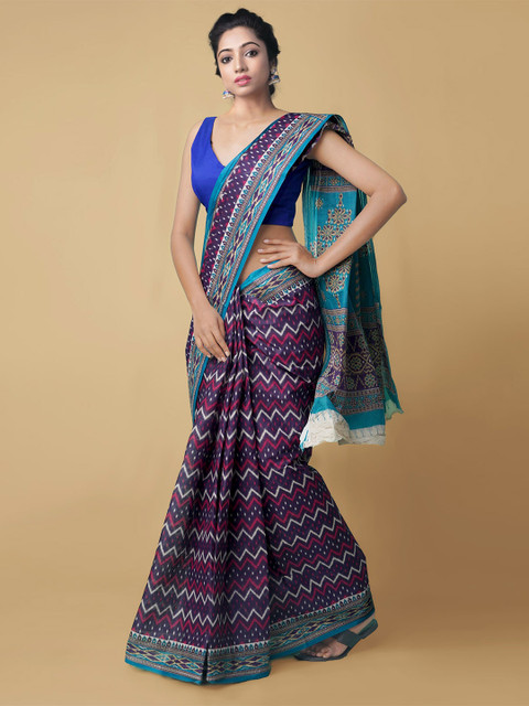 Unnati Silks Navy Blue & White Pure Cotton Kasavu Saree
Unnati Silks Navy Blue & White Pure Cotton Kasavu Saree