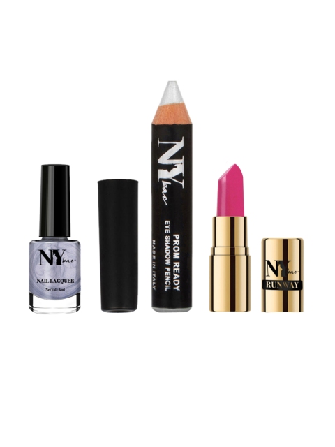 NY Bae Set of 3 Makeup Combo - Eye Shadow Pencil, Lipstick, Nail Lacquer, Multi
NY Bae Set of 3 Makeup Combo - Eye Shadow Pencil, Lipstick, Nail Lacquer, Multi