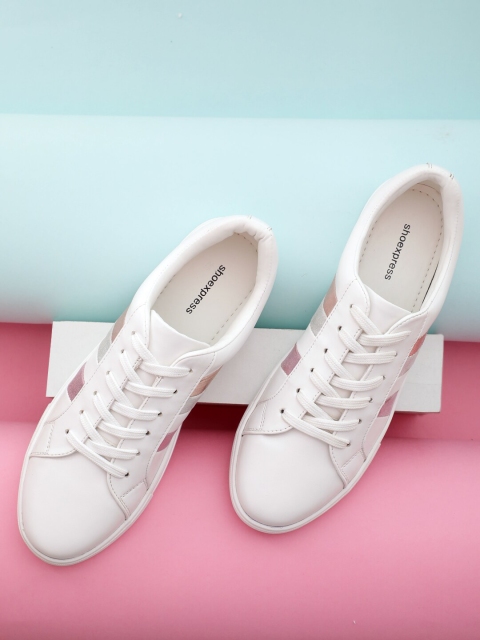 shoexpress Women White Walking Non-Marking Shoes