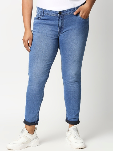 X Claim Women Blue Slim Fit Light Fade Jeans