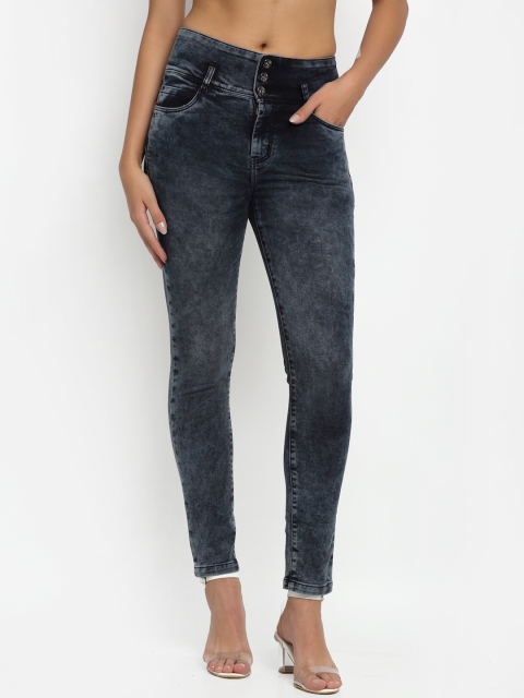 Global Republic Women Black Slim Fit Light Fade Jeans