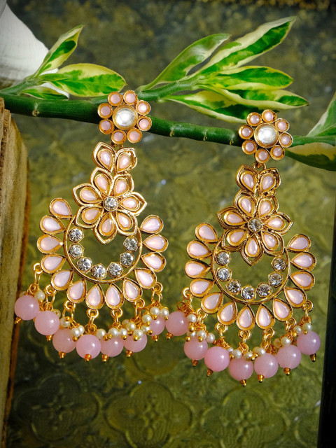 Crunchy Fashion Gold-Plated Crescent Shaped Chandbalis Earrings
Crunchy Fashion Gold-Plated Crescent Shaped Chandbalis Earrings