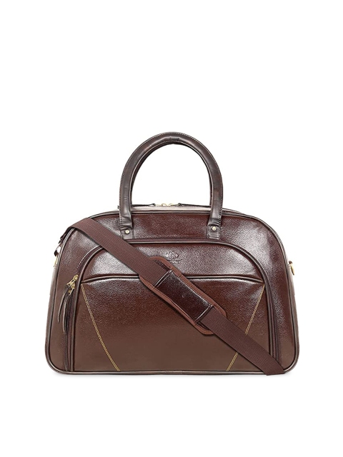 THE CLOWNFISH Unisex Brown Solid Medium Duffel Bag