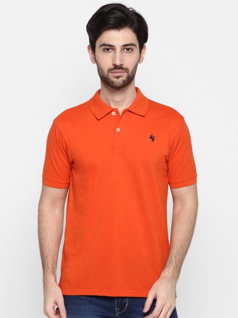 Cantabil Men Rust Solid Regular Fit Polo Collar T-shirt