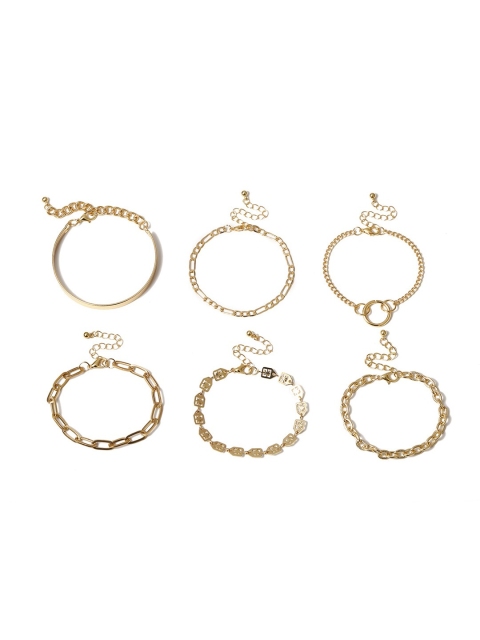 YoungWildFree Women 6 Brass Gold-Plated Charm Bracelet