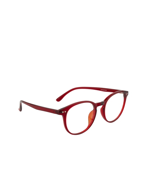 Ted Smith Unisex Maroon Full Rim Round Frames TSO-TR-9281_C29