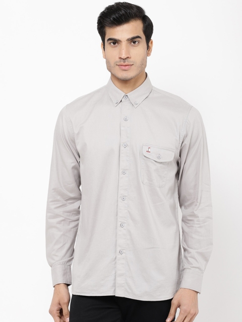 STROP Men Grey Casual Shirt