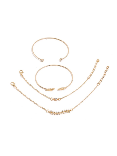 YoungWildFree Women Pack of 4 Gold-Toned & Transparent Brass Gold-Plated Charm Bracelet
YoungWildFree Women Pack of 4 Gold-Toned & Transparent Brass Gold-Plated Charm Bracelet