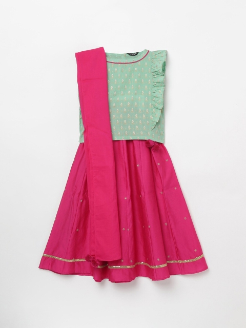 Melange by Lifestyle Girls Fuchsia & Green Printed Ready to Wear Lehenga & Blouse With Dupatta
Melange by Lifestyle Girls Fuchsia & Green Printed Ready to Wear Lehenga & Blouse With Dupatta