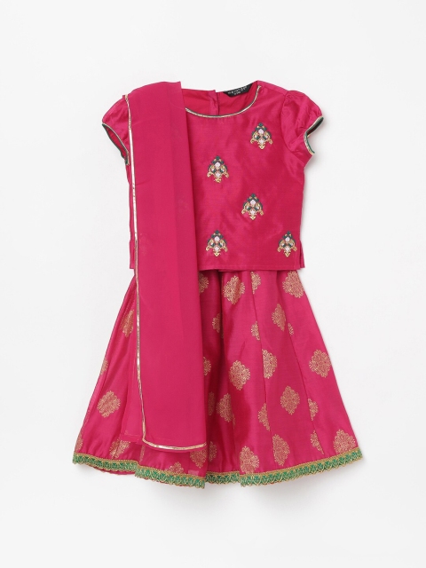 Melange by Lifestyle Girls Fuchsia & Green Embroidered Ready to Wear Lehenga & Blouse With Dupatta
Melange by Lifestyle Girls Fuchsia & Green Embroidered Ready to Wear Lehenga & Blouse With Dupatta