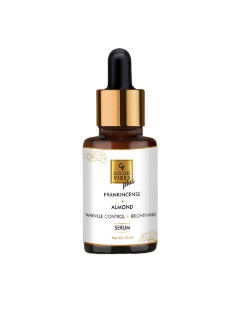 Good Vibes Plus Frankincense + Almond Wrinkle Control + Brightening Serum (10 ml), Transparent
Good Vibes Plus Frankincense + Almond Wrinkle Control + Brightening Serum (10 ml), Transparent