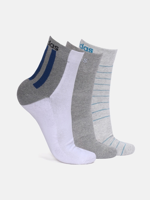 ADIDAS Men Pack Of 3 Assorted Ankle-Length Socks