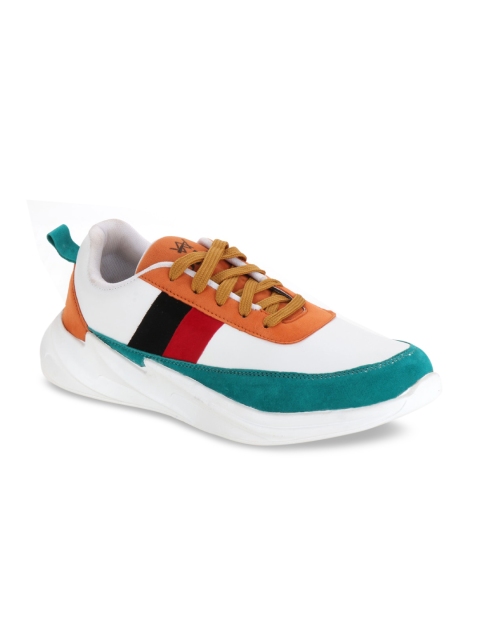 Woakers Men White Colourblocked Sneakers