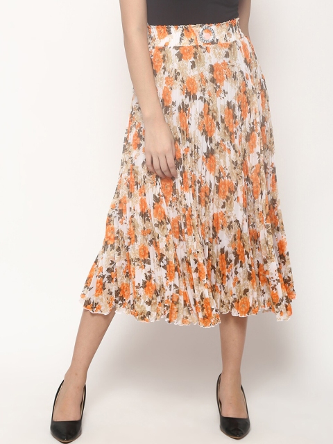 V2 Value & Variety Women Off-White & Orange Floral Printed Accordion Pleated Flared Midi Skirt
V2 Value & Variety Women Off-White & Orange Floral Printed Accordion Pleated Flared Midi Skirt
