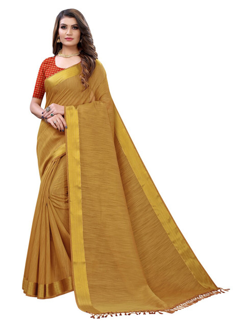 KALINI Women Orange Solid Saree
KALINI Women Orange Solid Saree