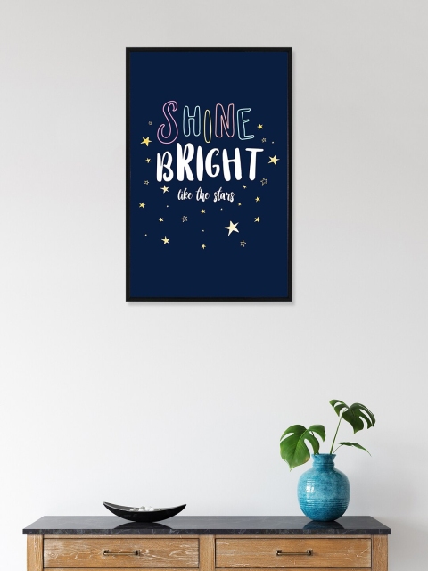 nest ART Multicoloured Paper Plane Print Quotes Synthetic Framed Wall Art, Multi