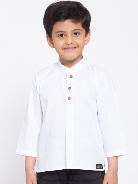 Zotw Unisex Kids White Kurta
