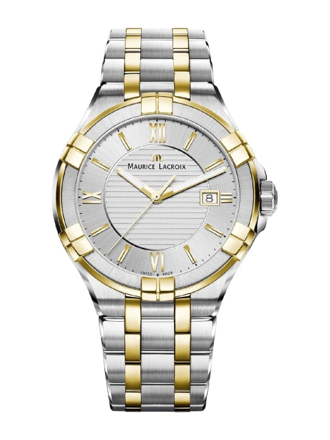 MAURICE LACROIX Men Silver-Toned Dial & Multicoloured Stainless Steel Analogue Watch
MAURICE LACROIX Men Silver-Toned Dial & Multicoloured Stainless Steel Analogue Watch