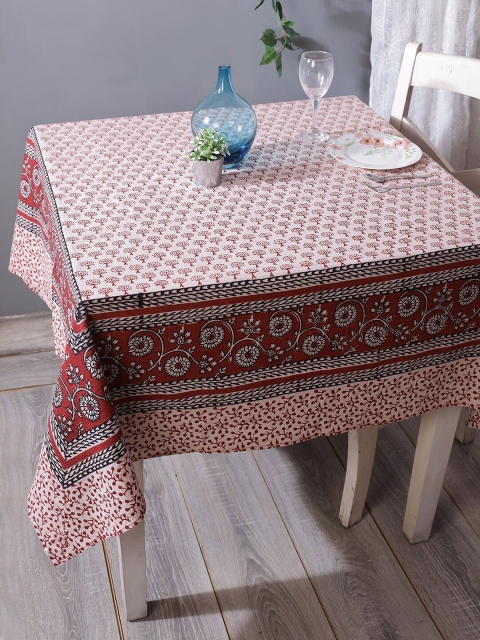 RANGDESI Red & Off White Ethnic Motifs Bagh Handblock Printed Cotton Table Cover 4 Seater
RANGDESI Red & Off White Ethnic Motifs Bagh Handblock Printed Cotton Table Cover 4 Seater
