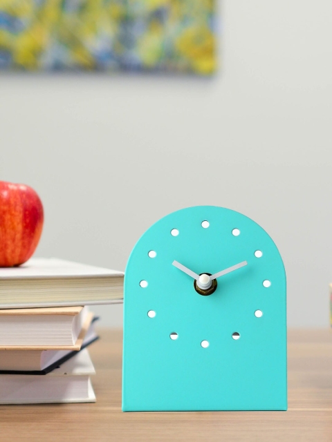 YOYOSO Blue & White Abstract Shaped Contemporary Alarm Clock
