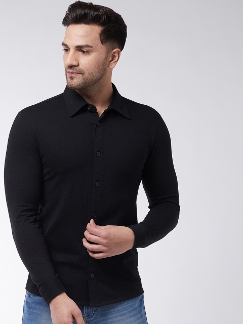 GRITSTONES Men Black Casual Shirt
