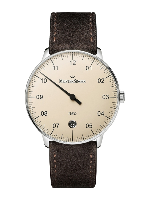 MEISTERSINGER Men Cream-Coloured Analogue Automatic Motion Powered Watch NE903N, Off white