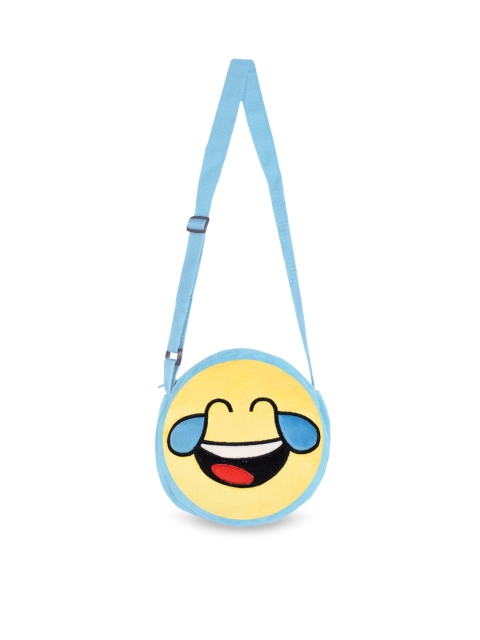 Smiley World Turquoise Blue Printed Bowling Sling Bag