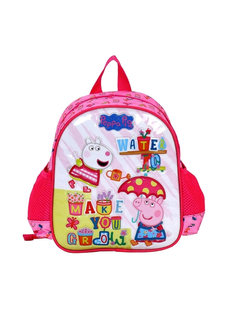 Peppa Pig Unisex Kids Pink & White Peppa Pig Printed Backpack