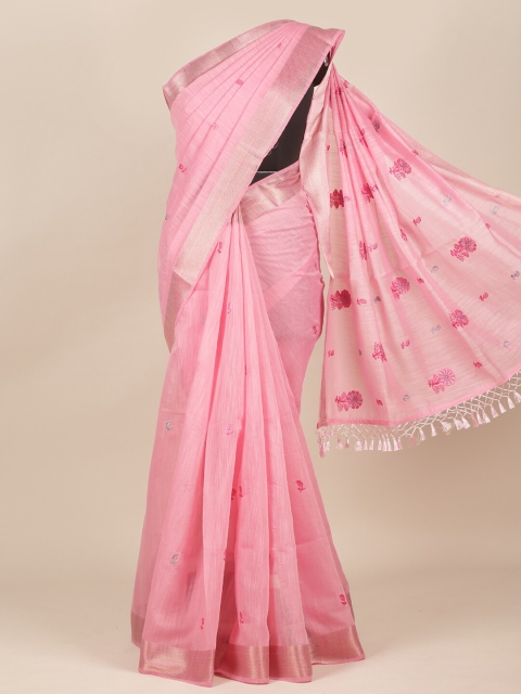 Pothys Women Pink Colour Pure Cotton Saree