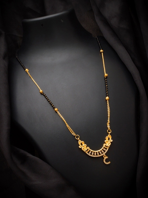 aadita Gold-Plated Black Beaded & White AD-Studded Alphabet Initials Letter C Mangalsutra
aadita Gold-Plated Black Beaded & White AD-Studded Alphabet Initials Letter C Mangalsutra