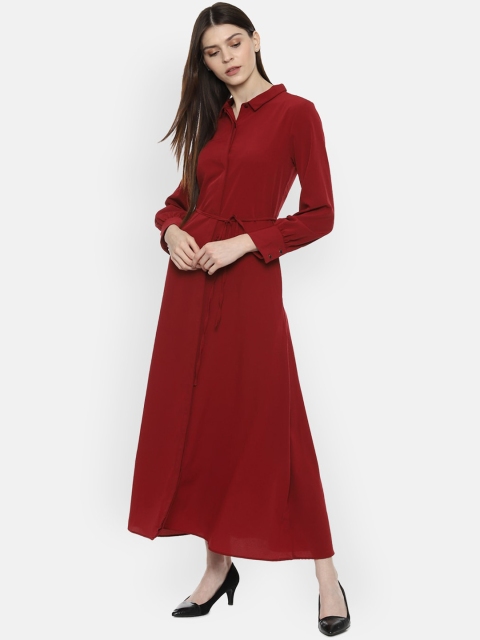 Van Heusen Woman Red Shirt Maxi Dress
