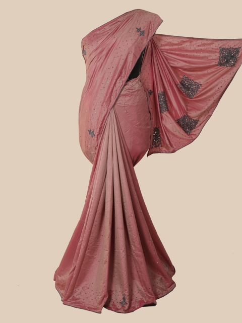 Pothys Pink Embellished Art Silk Saree